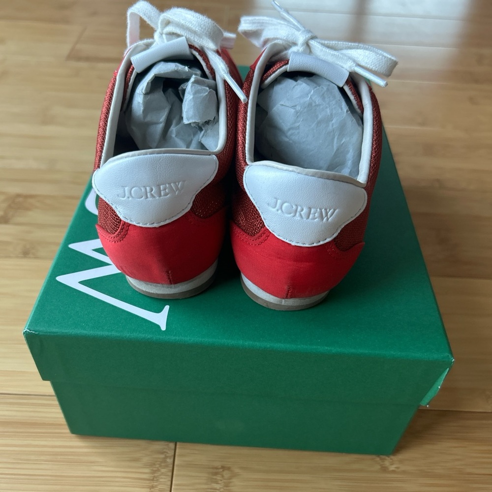 J. Crew Red Sneakers Trainers - Picture 3 of 7